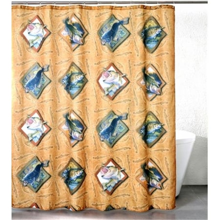 Casabella Casa Bella 2002 Bass Hooked Shower Curtain 2002